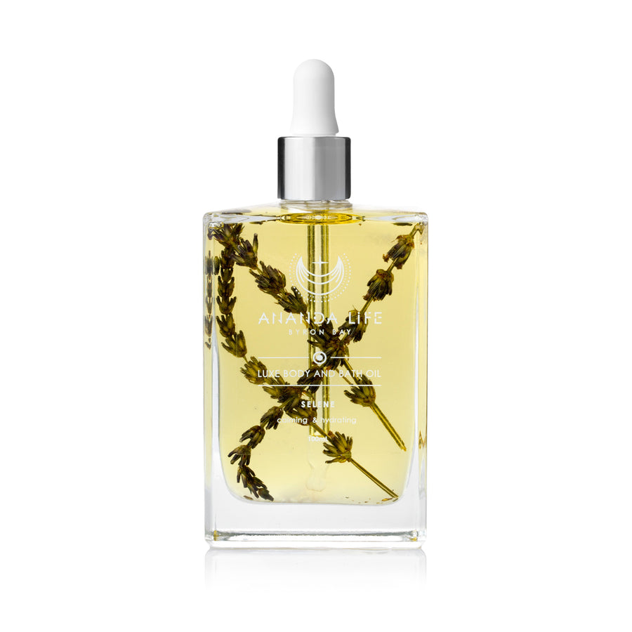 Selene lavender body and bath oil natural botanical body oil – Ananda Life